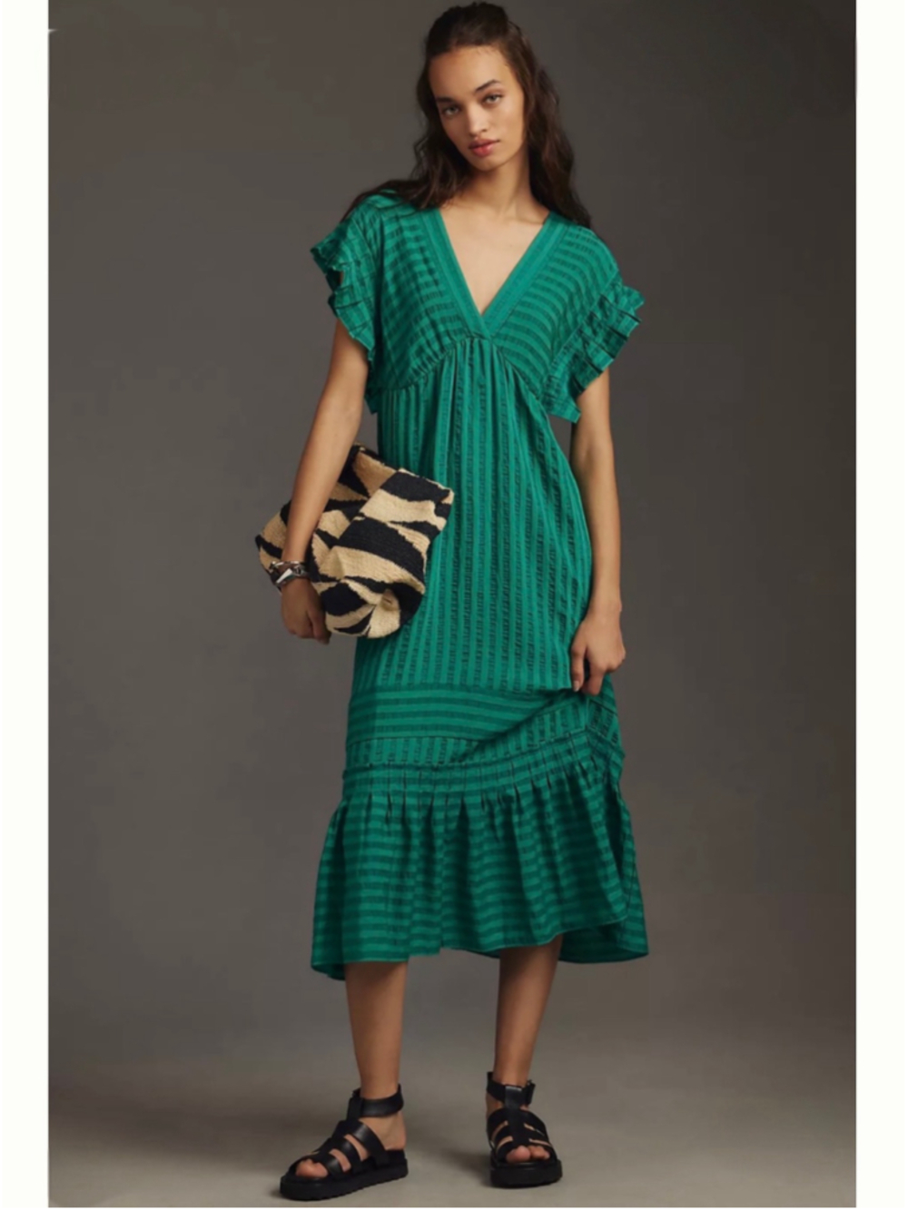 Anthropologie Tiered Midi Dress